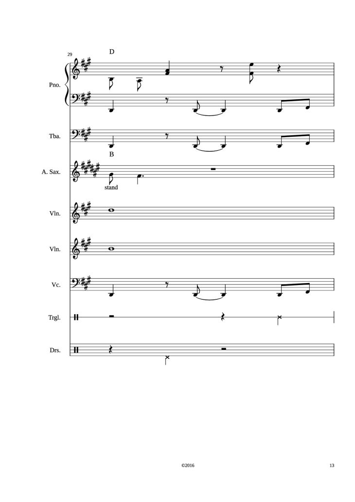 Page 13 of the piano sheet music PDF – Stand by me Piano by Adamkyi