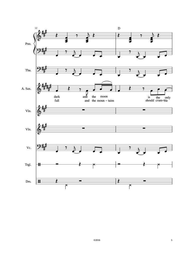 Page 5 of the piano sheet music PDF – Stand by me Piano by Adamkyi