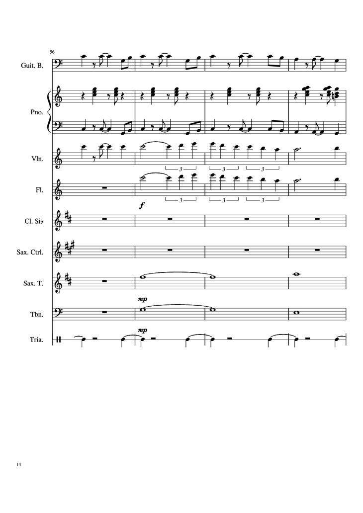 Page 14 of the piano sheet music PDF – Stand By Me Piano & Violin by Ben E King