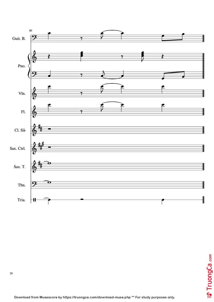Page 20 of the piano sheet music PDF – Stand By Me Piano & Violin by Ben E King