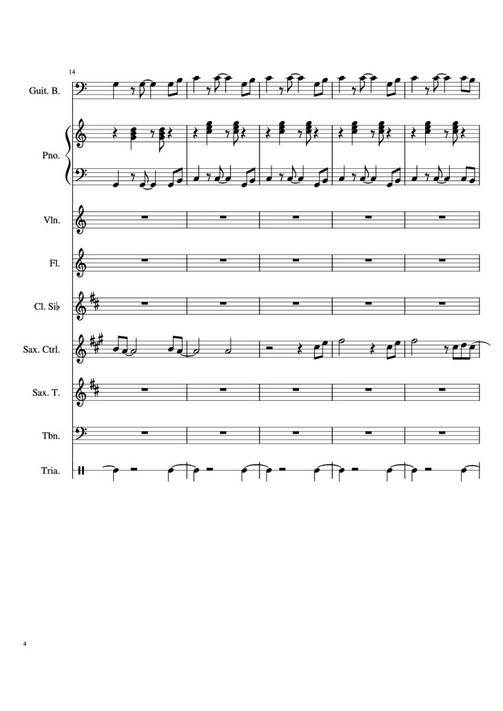 Page 4 of the piano sheet music PDF – Stand By Me Piano & Violin by Ben E King