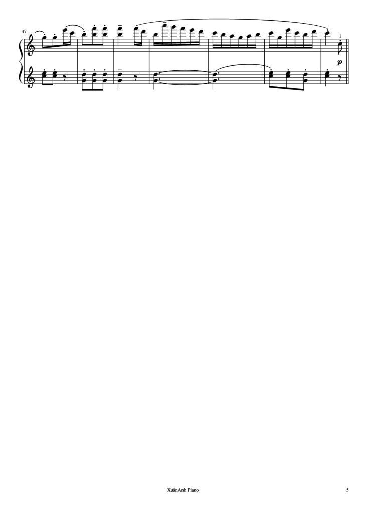 Page 5 of the piano sheet music PDF Piano – Sonatine Op 55 No 1 Piano by Kuhlau