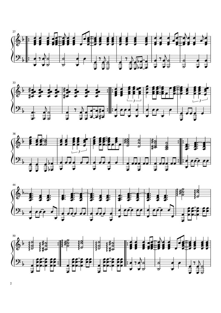 Page 2 of the piano sheet music PDF Piano – Back to Black Piano by Amy Winehouse