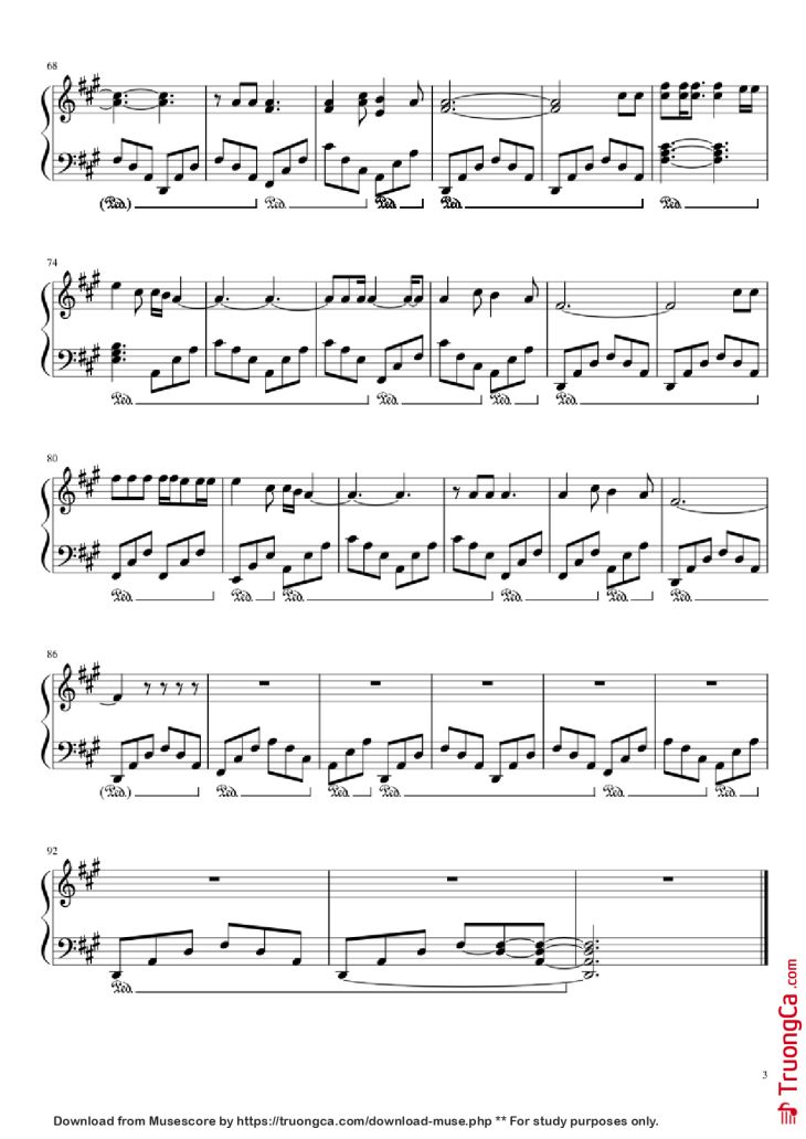 Page 3 of the piano sheet music PDF Piano – The Night We Met Piano by Lord Huron