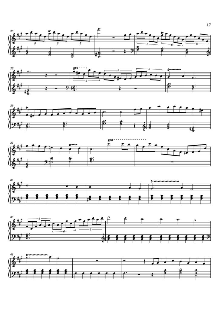Page 17 of the piano sheet music PDF – 12 Valses mélancoliques III - Dance of the Cranes - No. 1 in C Minor by Stephan Beneking