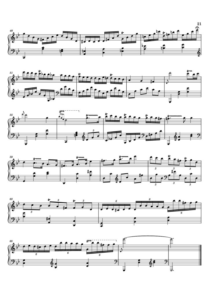 Page 21 of the piano sheet music PDF – 12 Valses mélancoliques III - Dance of the Cranes - No. 1 in C Minor by Stephan Beneking