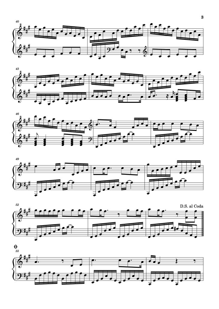 Page 3 of the piano sheet music PDF Piano – Die with a smile Piano by Lady Gaga/Bruno Mars