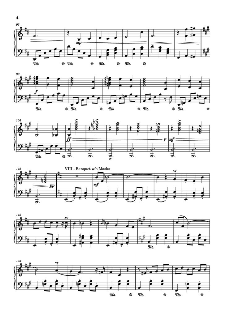 Page 4 of the piano sheet music PDF Piano – Fontaine Theme Piano by Comp.Yu-Peng Chen