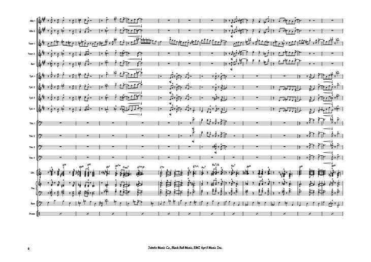 Page 6 of the piano sheet music PDF Piano – Sir Duke Piano by Stevie Wonder