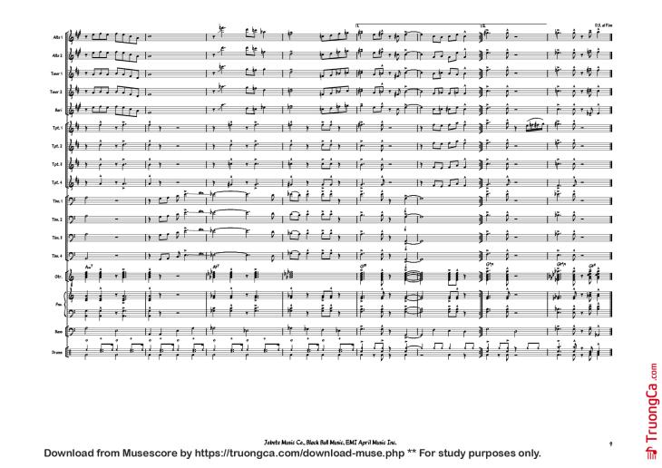 Page 9 of the piano sheet music PDF Piano – Sir Duke Piano by Stevie Wonder