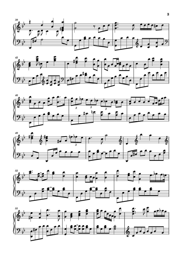 Page 3 of the piano sheet music PDF Piano – 最伟大的作品 Piano by 周杰伦