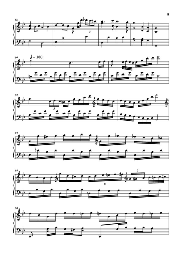 Page 5 of the piano sheet music PDF Piano – 最伟大的作品 Piano by 周杰伦