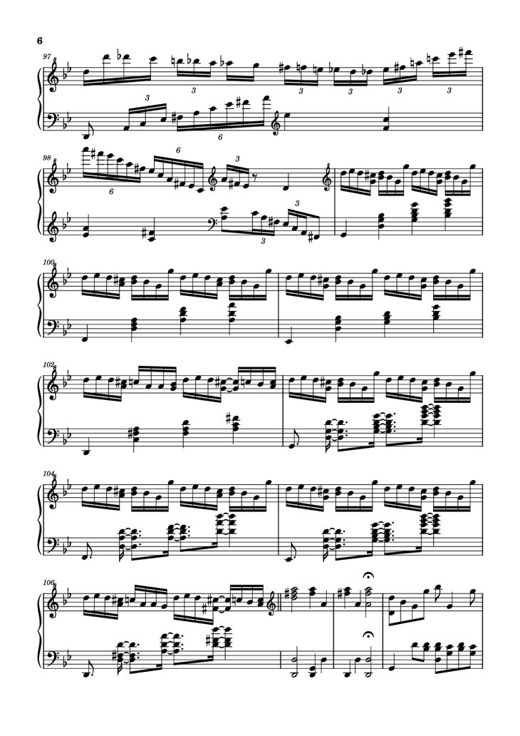Page 6 of the piano sheet music PDF Piano – 最伟大的作品 Piano by 周杰伦
