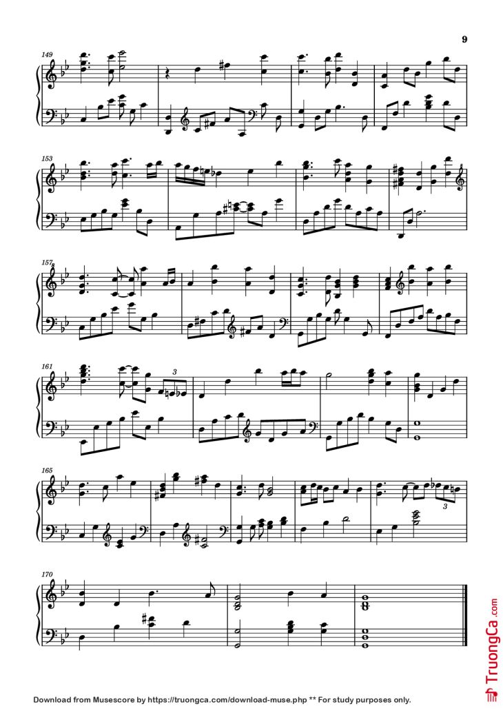 Page 9 of the piano sheet music PDF Piano – 最伟大的作品 Piano by 周杰伦