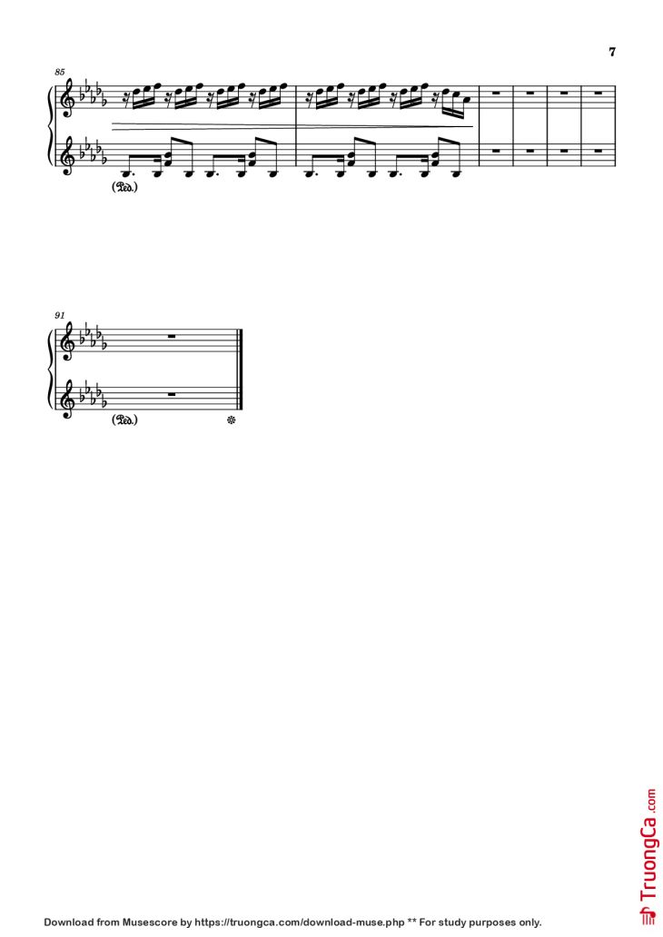 Page 7 of the piano sheet music PDF Piano – Time Leaper Piano by Original by Hinkik
