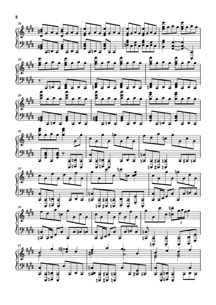 Page 2 of the piano sheet music PDF Piano – Miragecoordinator Piano by Arranged by Aero