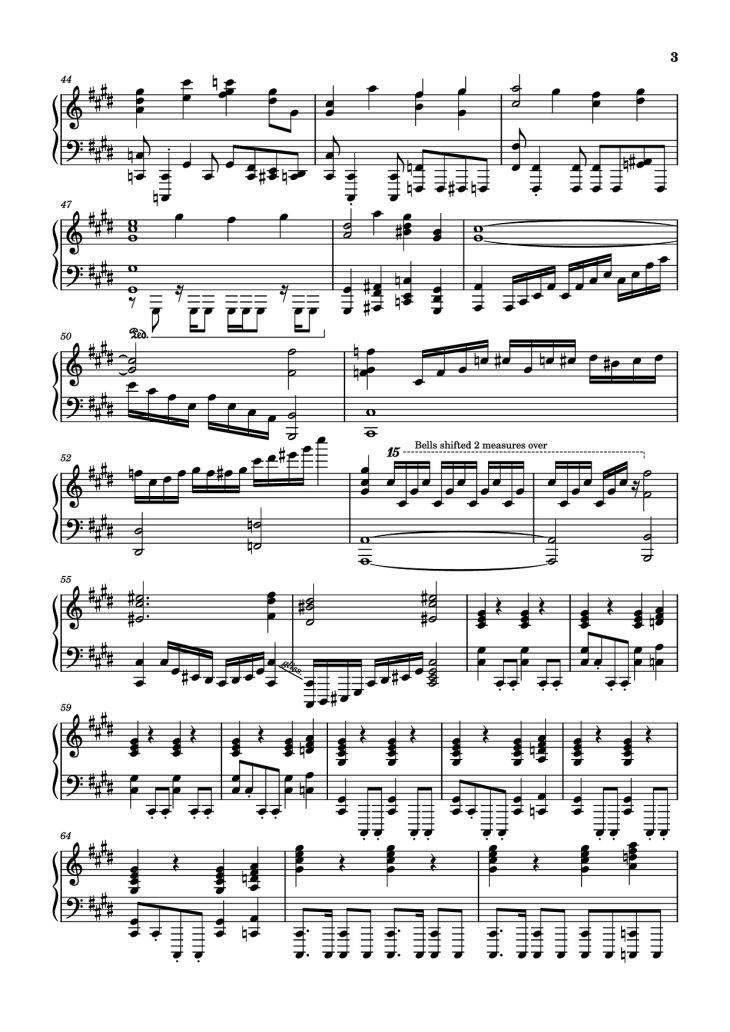 Page 3 of the piano sheet music PDF Piano – Miragecoordinator Piano by Arranged by Aero