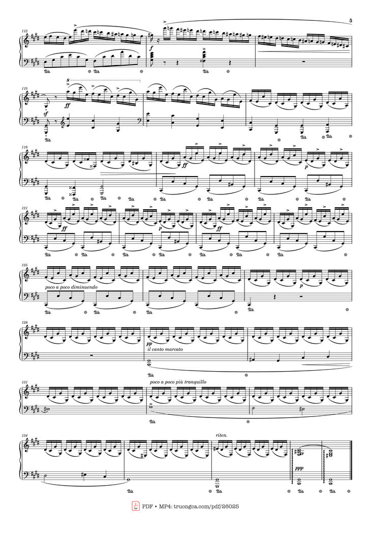 Page 5 of the piano sheet music PDF Piano – Fantaisie-Impromptu in C♯ Minor Piano by Frédéric François Chopin