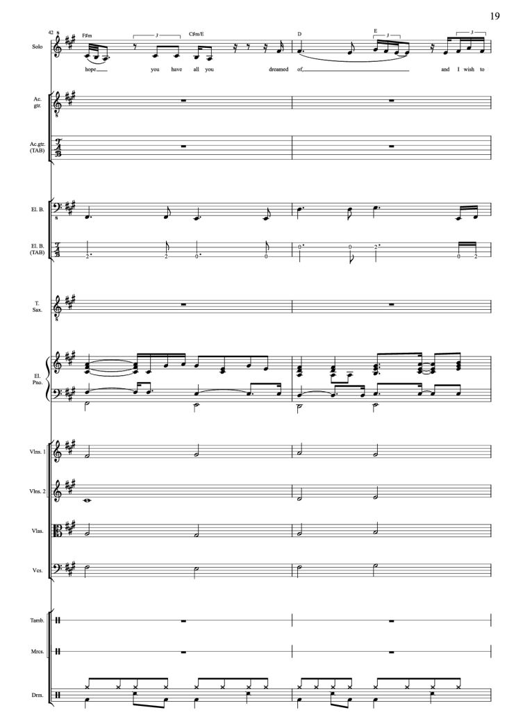 Page 19 of the piano sheet music PDF – I Will Always Love You (Choral orchestral) by D. Parton