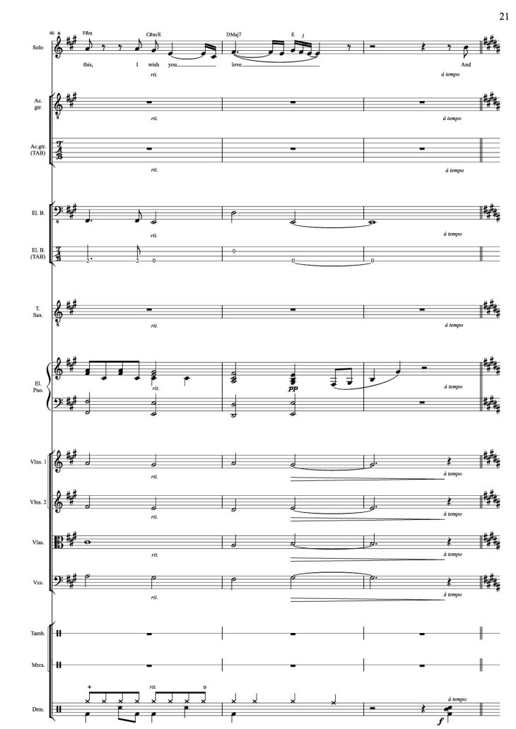 Page 21 of the piano sheet music PDF – I Will Always Love You (Choral orchestral) by D. Parton