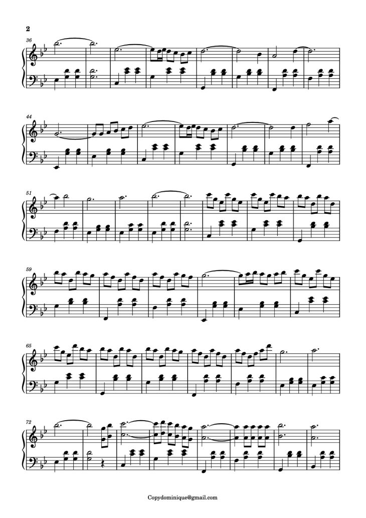 Page 2 of the piano sheet music PDF Piano – Idea 10 Piano by Gibran Alcocer