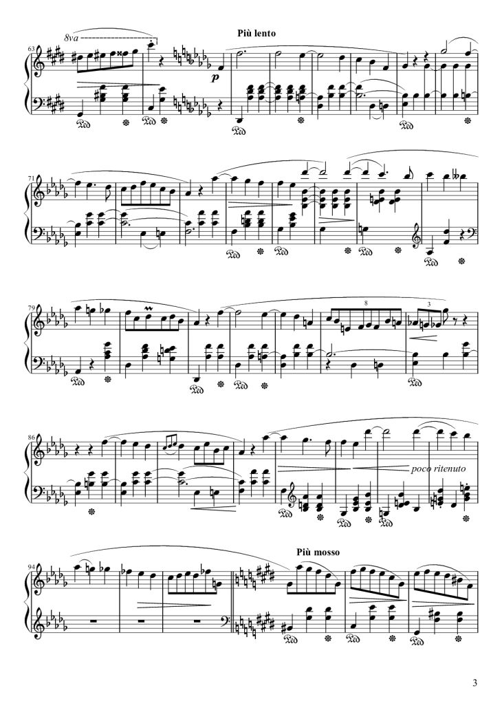Page 3 of the piano sheet music PDF Piano – Waltz in C♯ Minor Piano by Frédéric François Chopin
