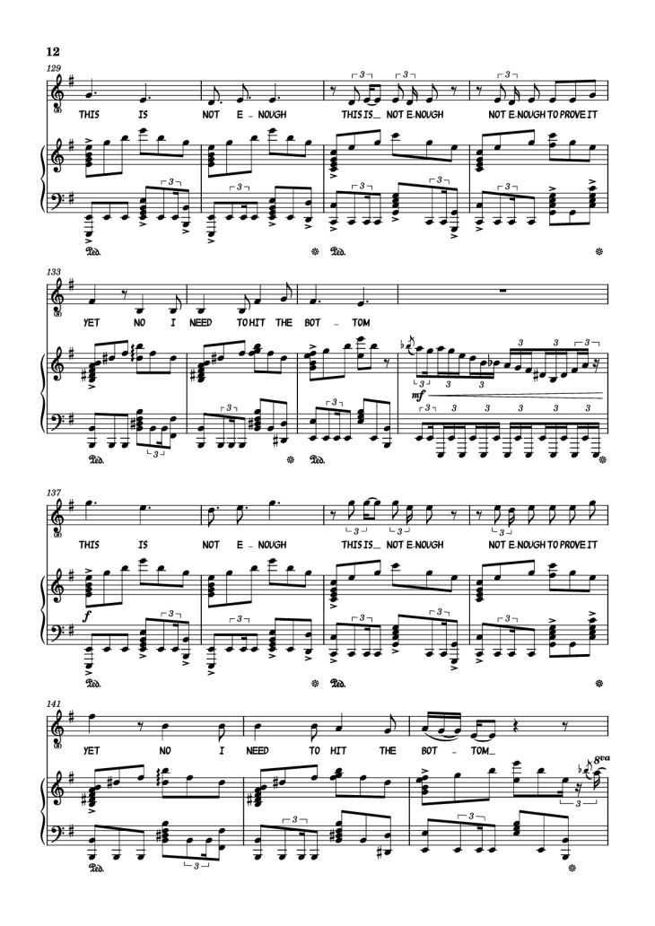 Page 12 of the piano sheet music PDF – Hand Me My Shovel, I