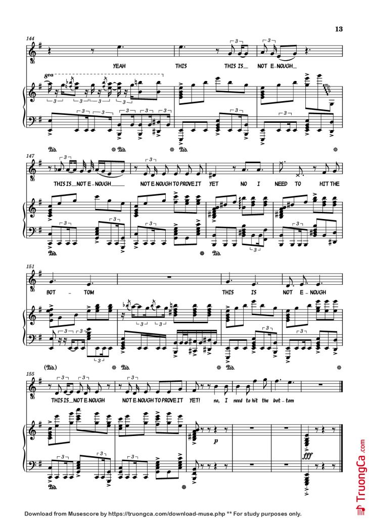 Page 13 of the piano sheet music PDF – Hand Me My Shovel, I