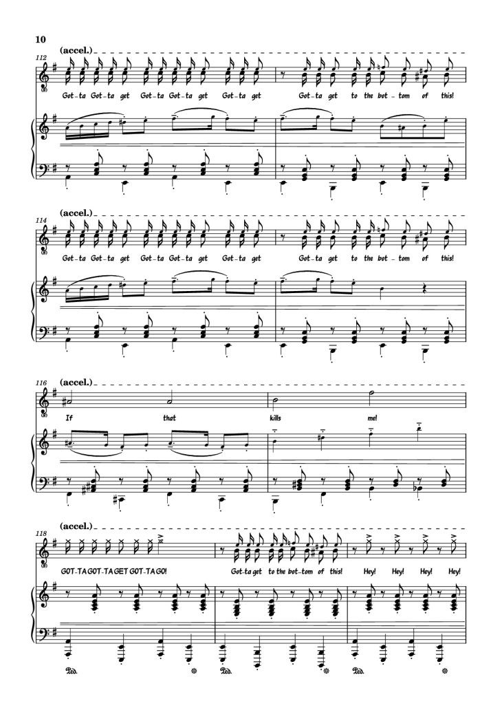 Page 10 of the piano sheet music PDF – Hand Me My Shovel, I