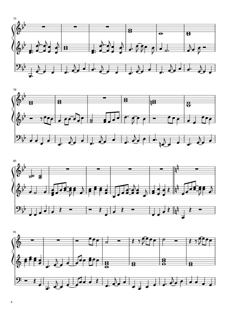 Page 4 of the piano sheet music PDF Piano – Under the Sea Piano by Music by Alan Menken Lyrics by Howard Ashman