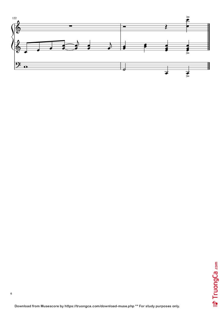 Page 6 of the piano sheet music PDF Piano – Under the Sea Piano by Music by Alan Menken Lyrics by Howard Ashman