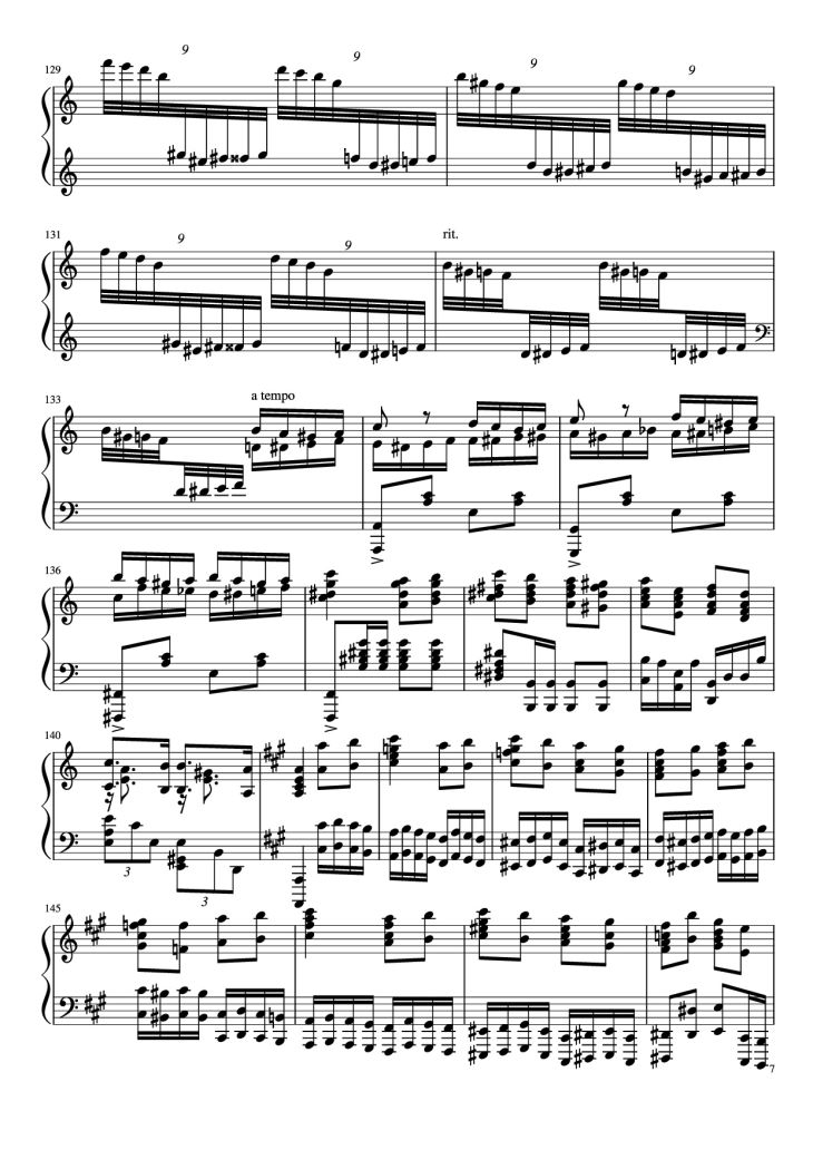 Page 7 of the piano sheet music PDF Piano – Turkish March by Yuja Piano by Kyoko Akatsuka