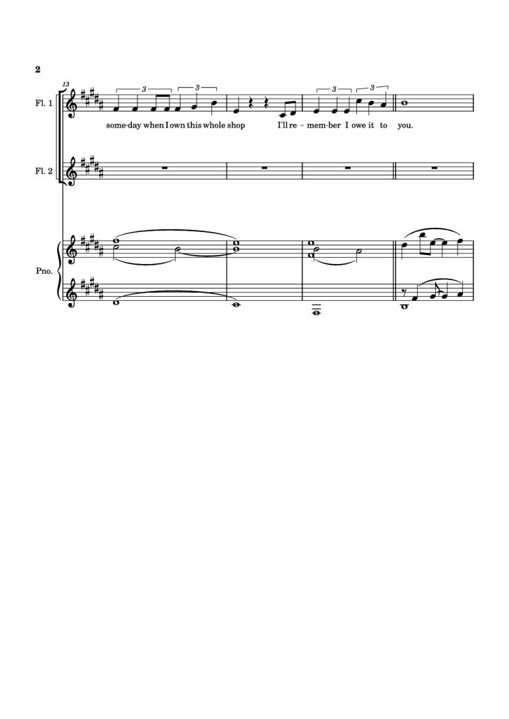 Page 2 of the piano sheet music PDF Piano – SUDDEN CHANGES Piano by Music by Alan Menken