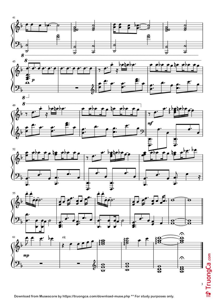 Page 3 of the piano sheet music PDF Piano – Vampire Killer Piano by Kinuyo Yamashita
