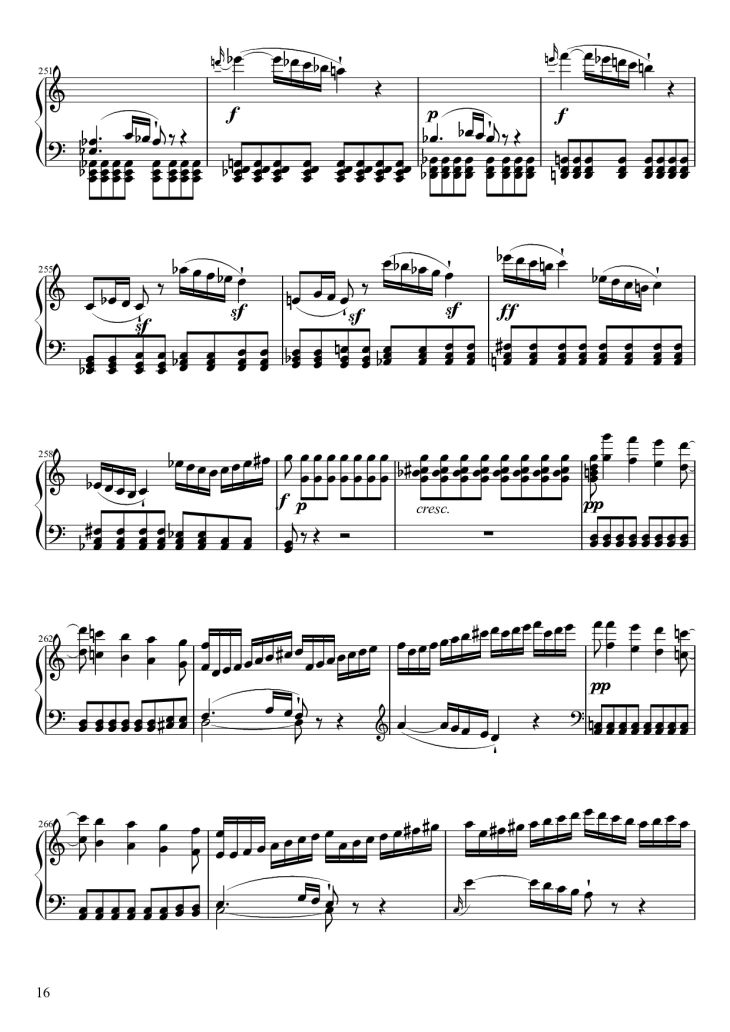 Page 16 of the piano sheet music PDF Piano – Sonate No. 21, Waldstein Piano by Ludwig van Beethoven