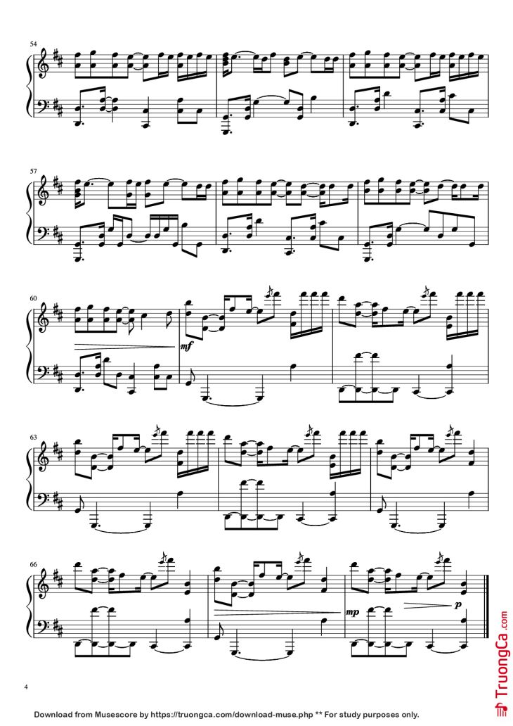 Page 4 of the piano sheet music PDF Piano – Robbery Piano by Jarad Higgins