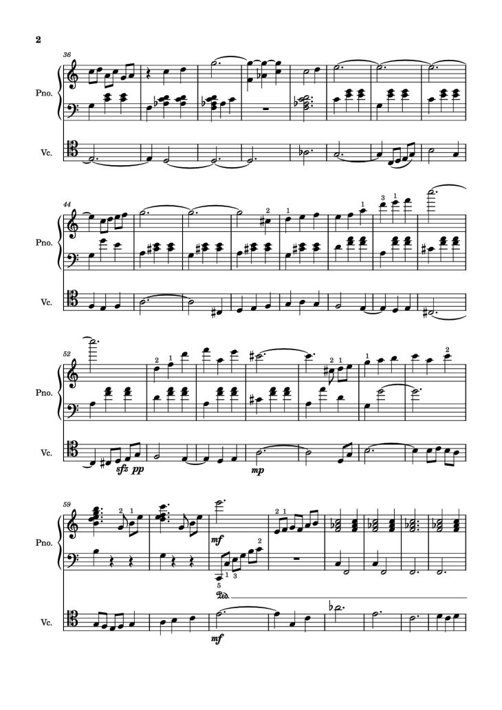 Page 2 of the piano sheet music PDF Piano – Final Duet Piano by Pedro Silva