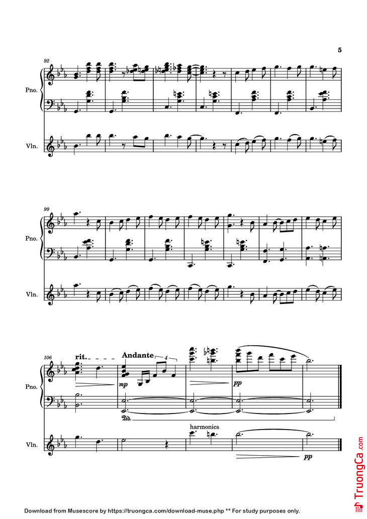 Page 5 of the piano sheet music PDF Piano – Valentine Piano by Laufey
