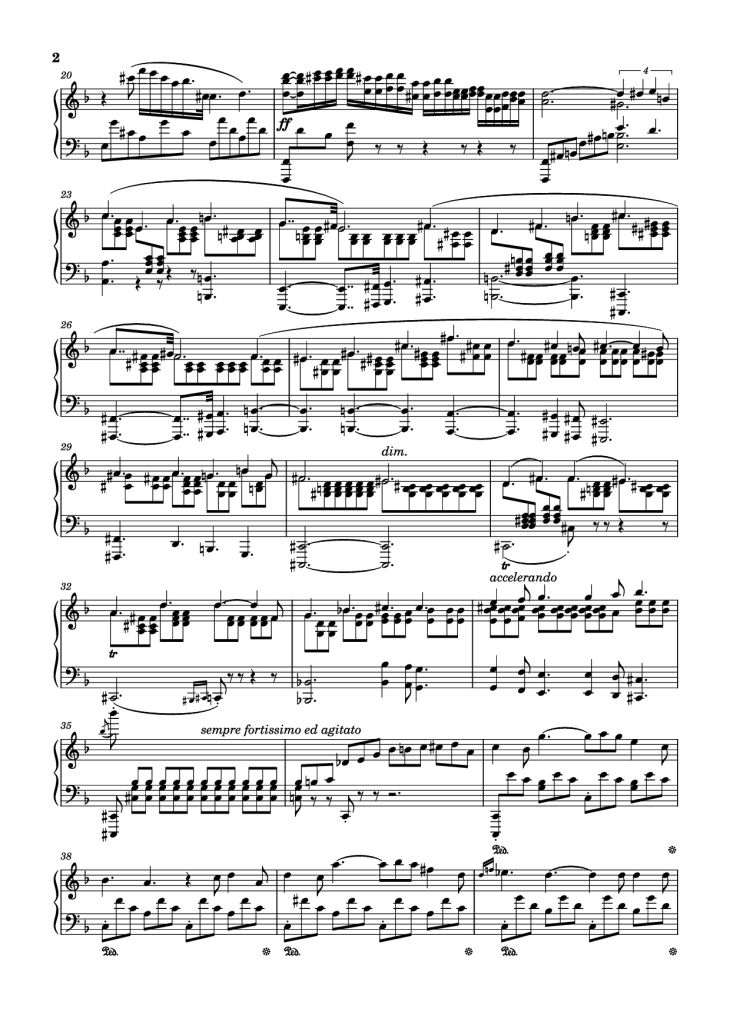 Page 2 of the piano sheet music PDF – Nocturne in F Major Piano by Thomas Dyke Acland Tellefsen