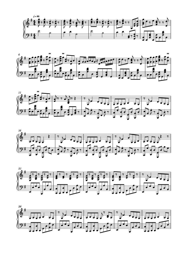 Page 1 of the piano sheet music PDF Piano – 夜明けと蛍 Piano by Undefined