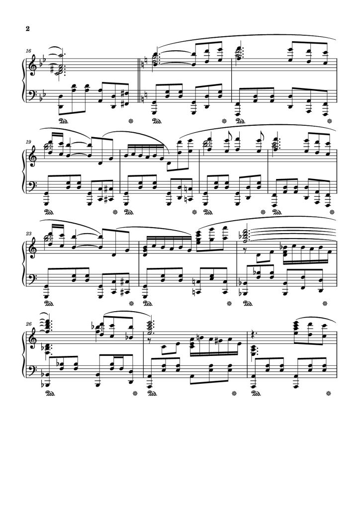 Page 2 of the piano sheet music PDF Piano – La Lecon Particuliere Piano by Francis Lai
