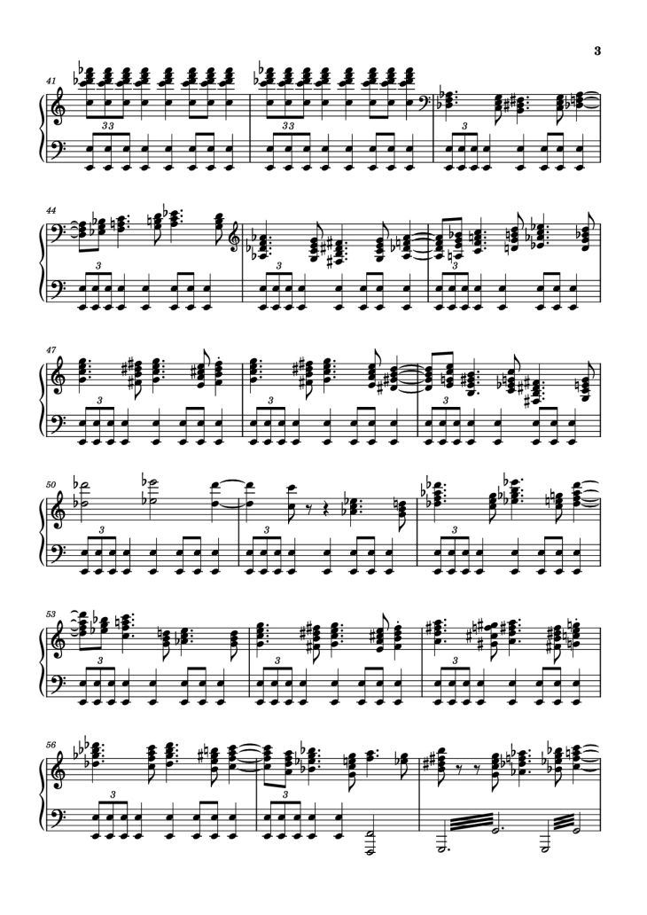 Page 3 of the piano sheet music PDF Piano – The Planets - Mars Piano by Composer / arranger
