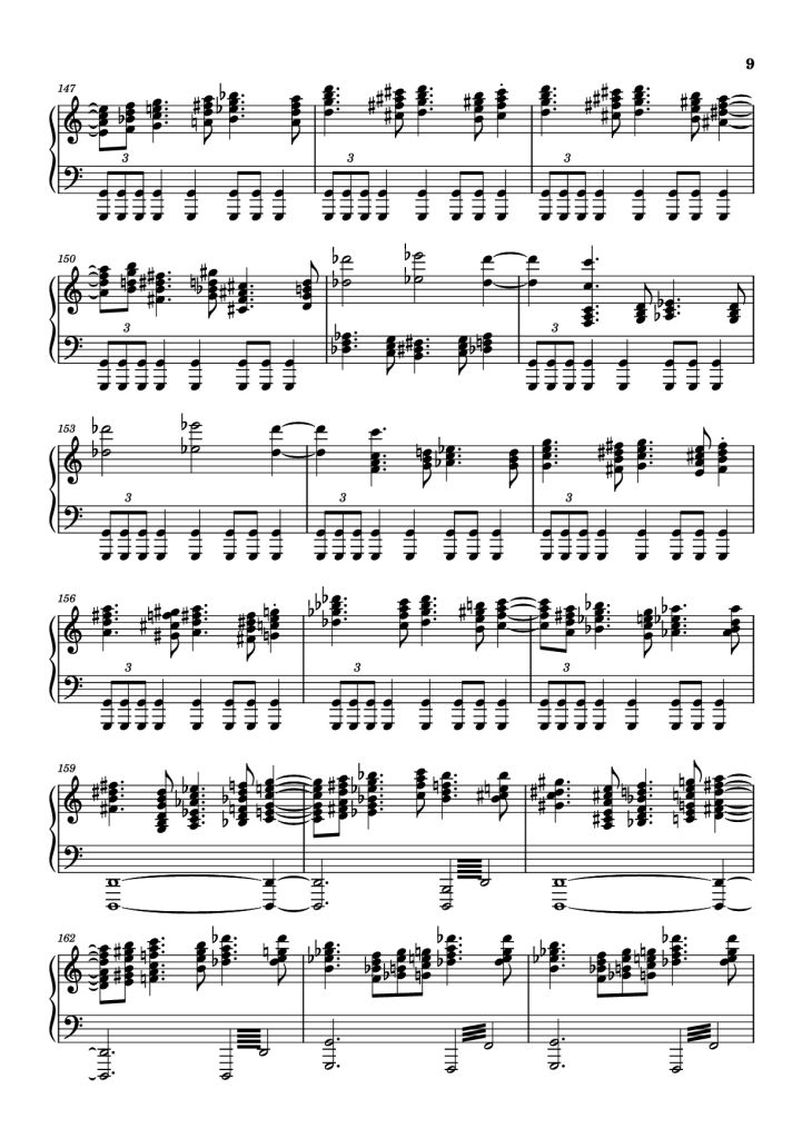 Page 9 of the piano sheet music PDF Piano – The Planets - Mars Piano by Composer / arranger