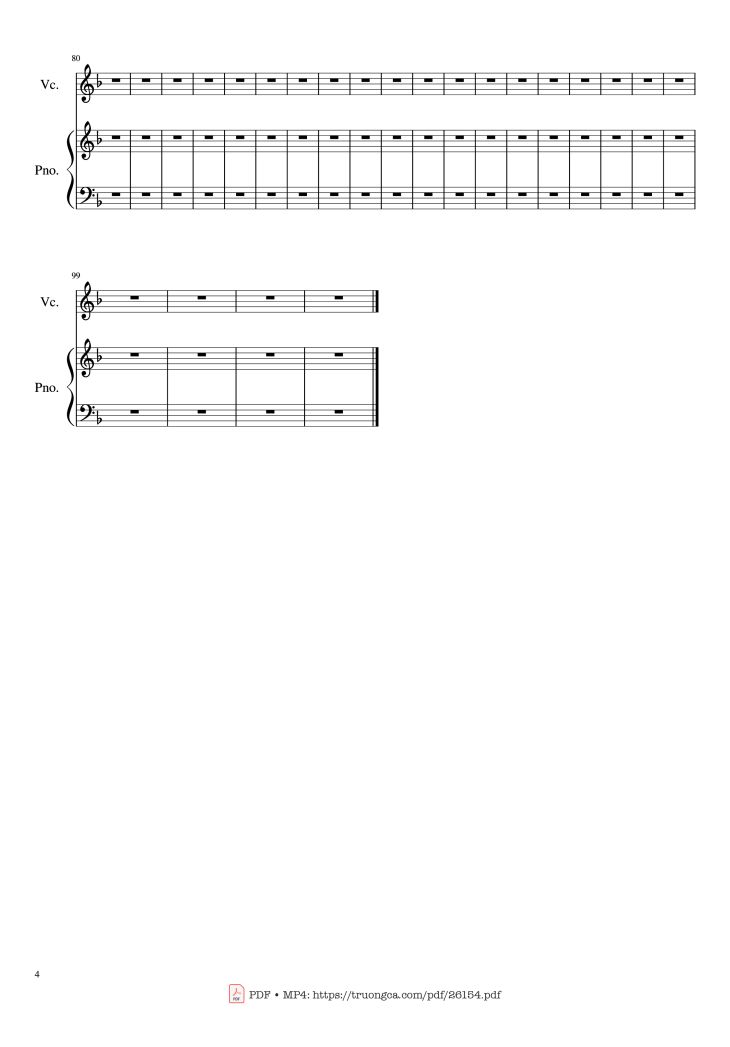 Page 4 of the piano sheet music PDF Piano – The sound of silence Piano - Cello Violin by Undefined