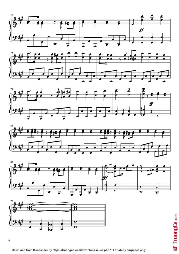 Page 4 of the piano sheet music PDF Piano – My Army Piano by Arr. by Felix Zander