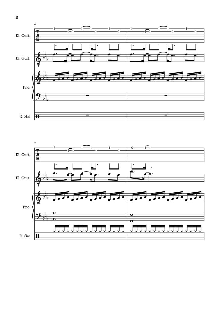 Page 2 of the piano sheet music PDF – Dark Necessities Piano by ManoGhostBoy