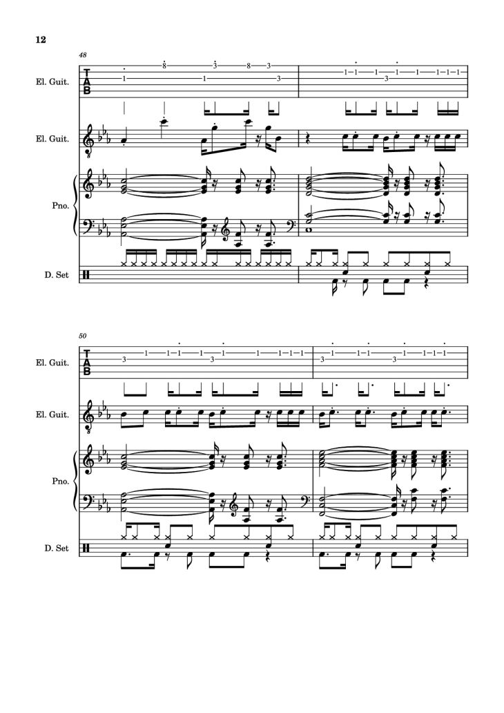 Page 12 of the piano sheet music PDF – Dark Necessities Piano by ManoGhostBoy