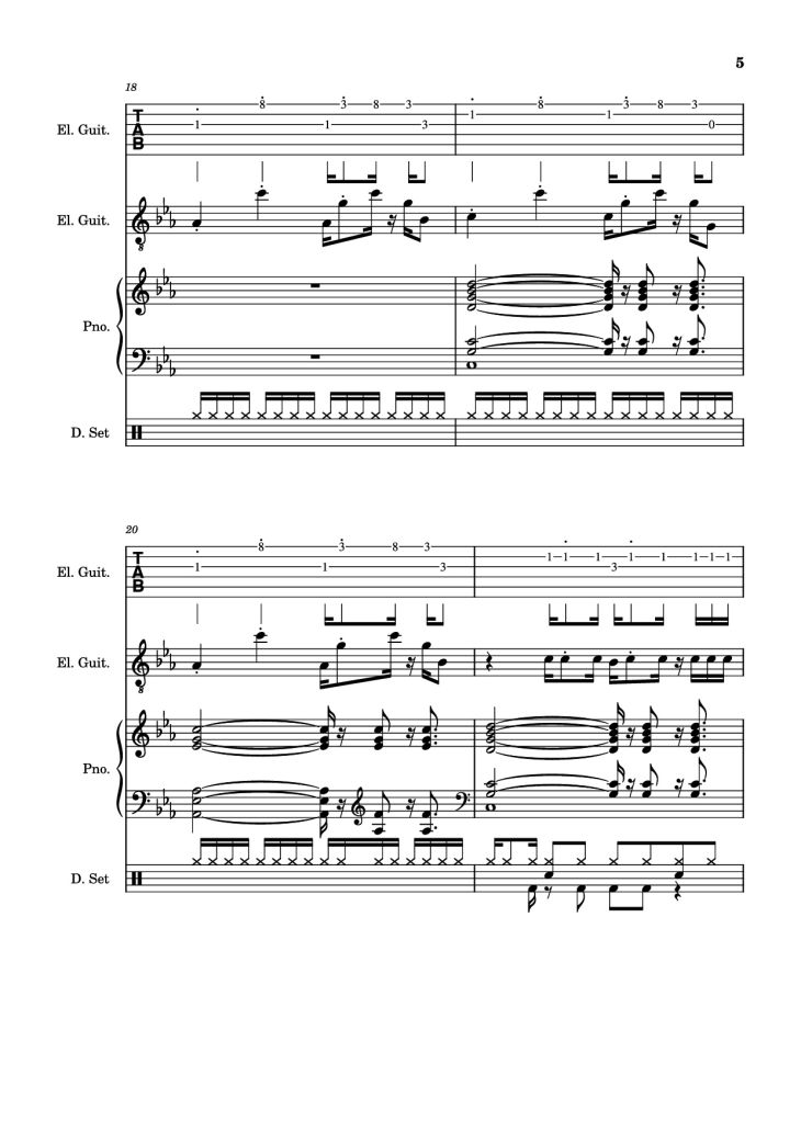 Page 5 of the piano sheet music PDF – Dark Necessities Piano by ManoGhostBoy