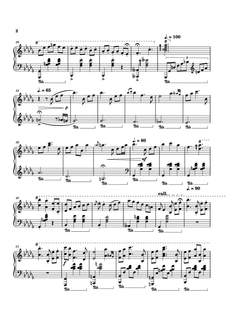 Page 2 of the piano sheet music PDF Piano – diminished chords are cooler than i thought :O Piano by Arranged by Dara S