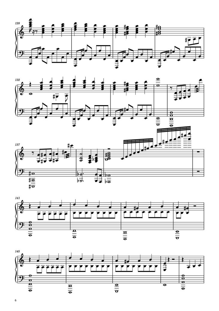 Page 6 of the piano sheet music PDF Piano – Paint it black Piano by Ramin Djawadi